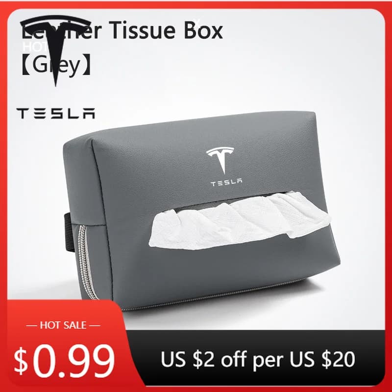 Adesivo per Auto 2025: Nuovo Porta Fazzoletti da Interno Auto, Scatola Porta Fazzoletti da Schienale per Tesla Model 3, Model S, Model X, Model Y