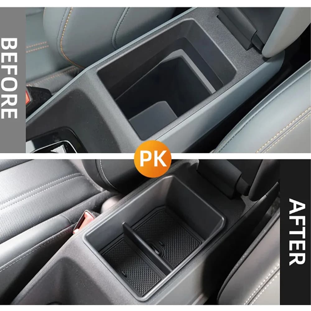 For Audi Q4 E-Tron 2021 -2025 ABS Car Armrest Storage Box Central Console Organizer Tray Interior Accessories