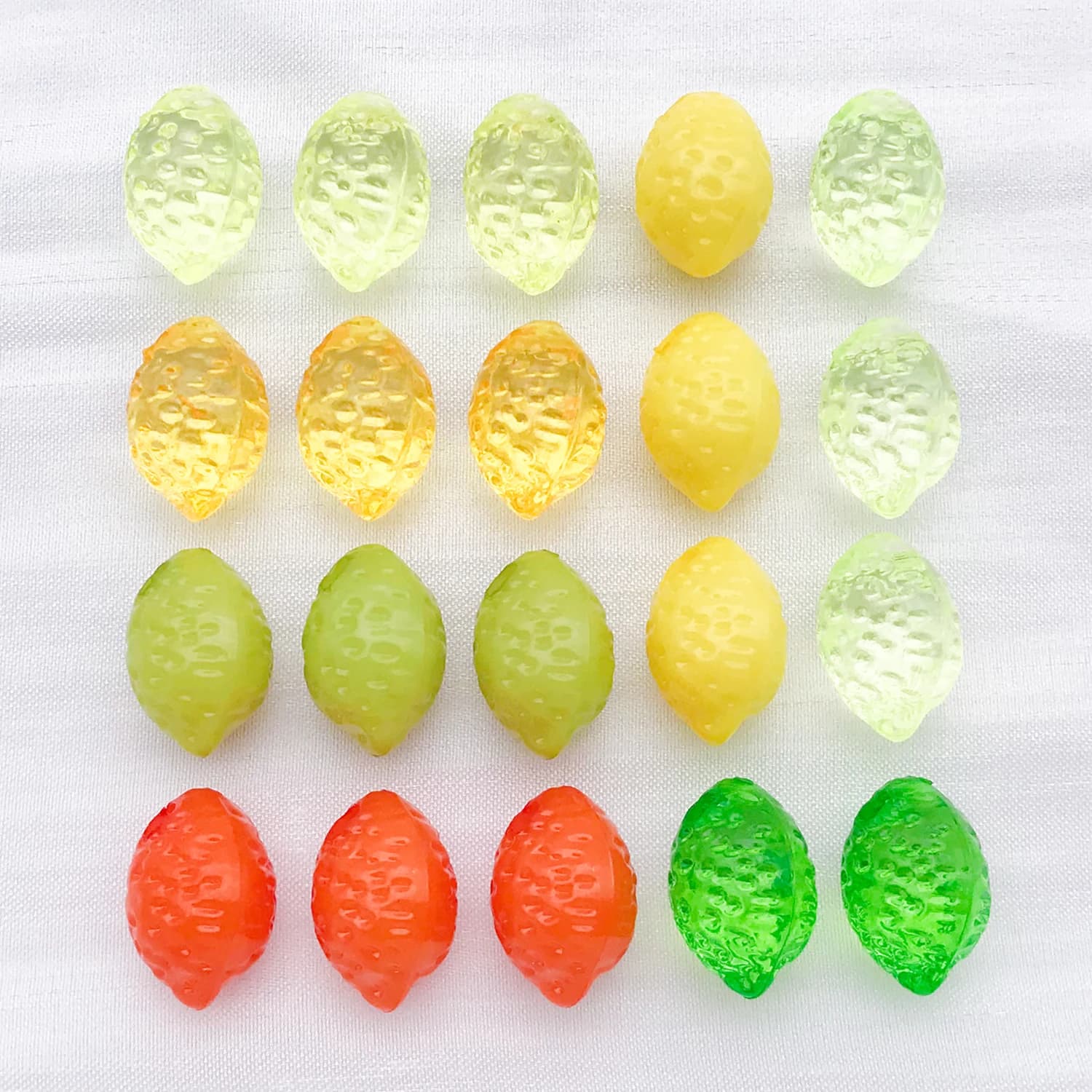 20 pz 10*14mm Perline di Limone Colorate Frutta Acrilica Perline Del Distanziatore per Braccialetti FAI DA TE Collane Orecchini Creazione di Gioielli accessori