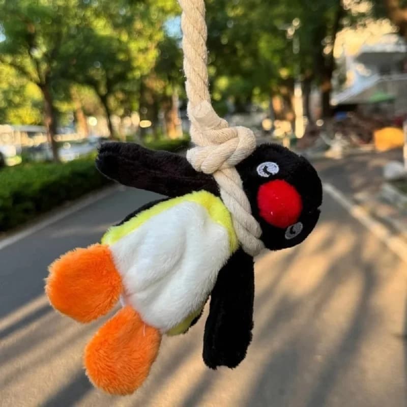 Portachiavi Peluche Pingu Carino, Morbido Ciondolo a Forma di Pinguino per Borse, Zaini e Chiavi, Regalo Ideale per Fan e Bambini