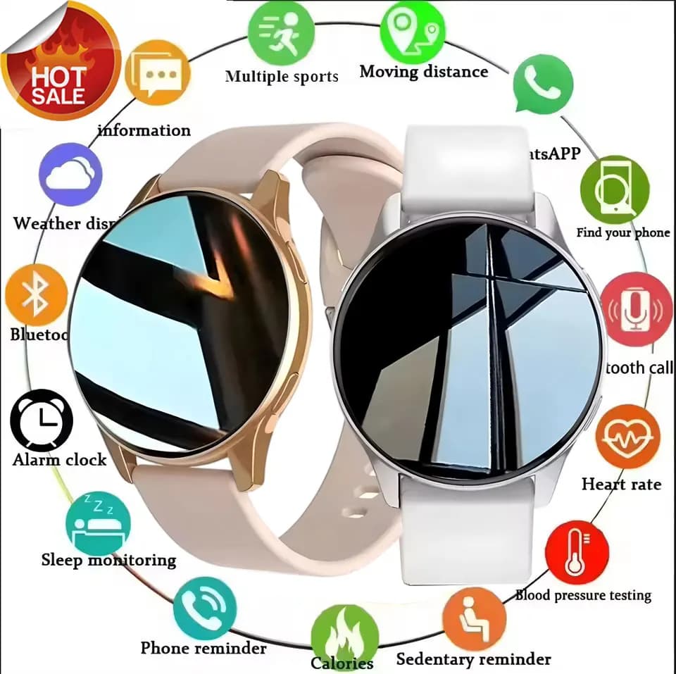 Pro Nuove donne Delicatezza Chiamata Bluetooth Smart Watch Monitoraggio della salute Chiamata Bluetooth Sveglia Smartwatch Uomo Smartwatch Sport
