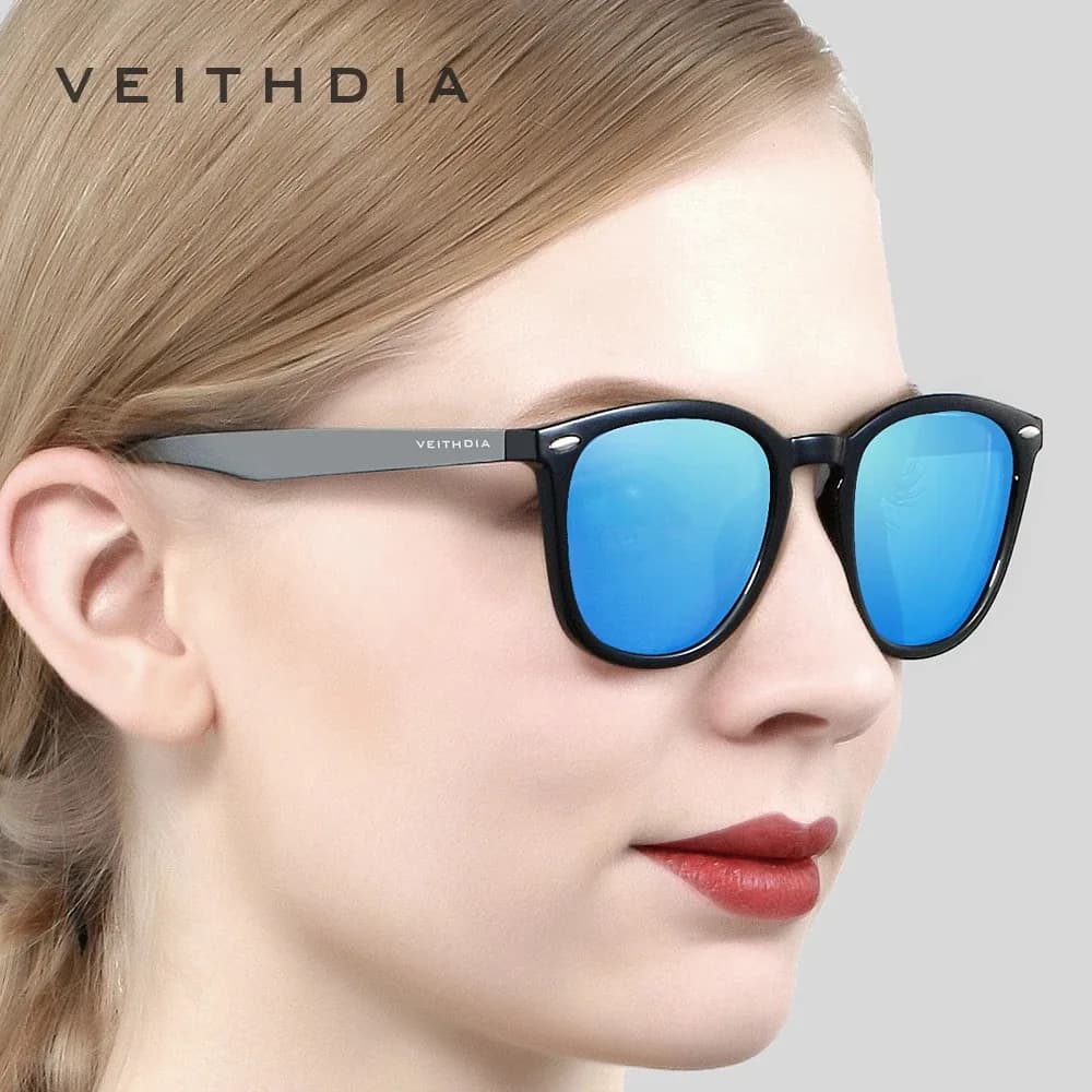 Occhiali da sole alla moda di marca VEITHDIA, montatura in alluminio+TR90, lenti a specchio fotocromatiche, occhiali da vista per esterni da donna FA6116