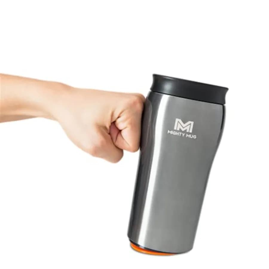 Tazza Antiscivolo che si Alza Appena Appostata, Isolato in Acciaio Inossidabile, Compatibile con Portabicchieri, Regalo per Donne, Uomini e Tutti
