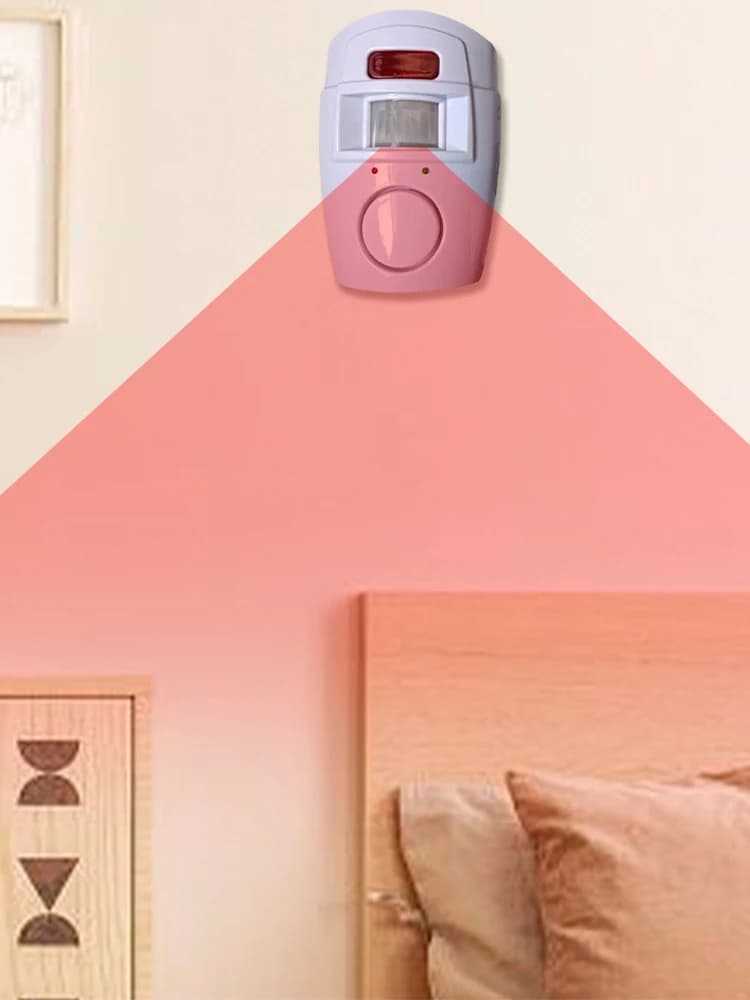 Wireless Motion Sensor Alarm with 2 Remote Controls PIR Alert Infrared Sensor Alarm Battery-powered for Door Shed Garage Caravan