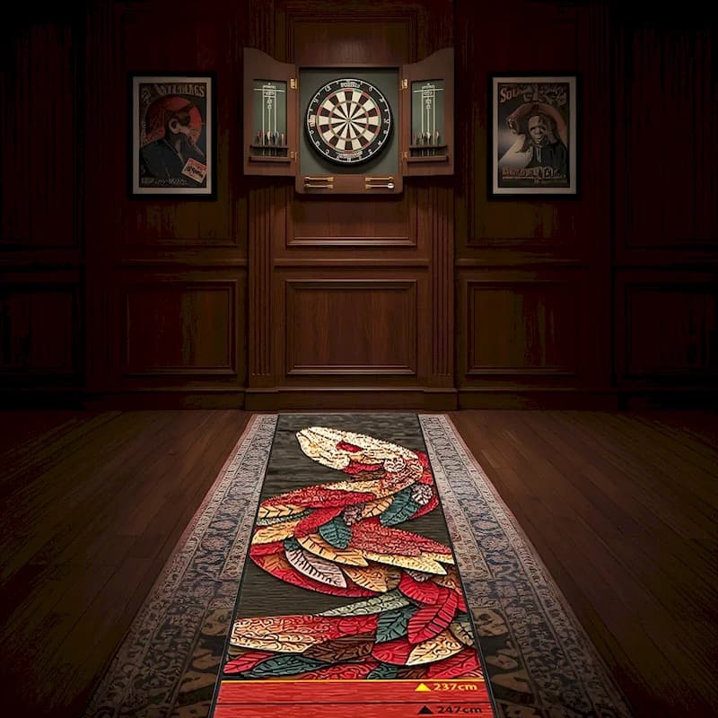 VIKAMA Dart Mat Classic Dart Running Carpet Anti slip Carpet Dart Throwing Measurement Mat Indoor Home Sports Decoration
