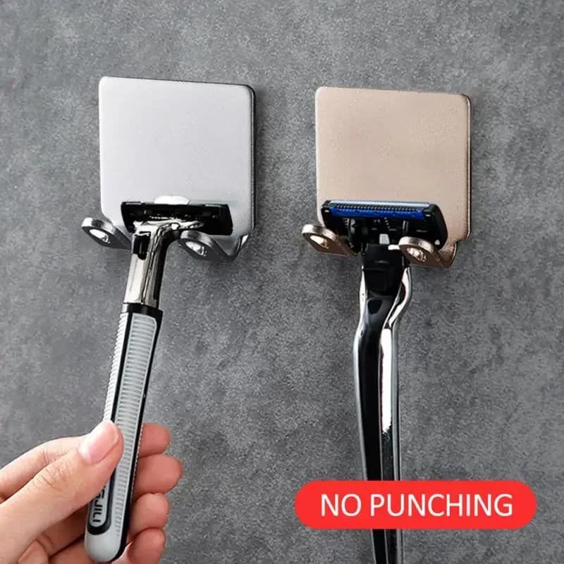 Waterproof Sticky Wall Hook Stainless Steel Razor Holder Kitchen Bathroom Hanging Rack