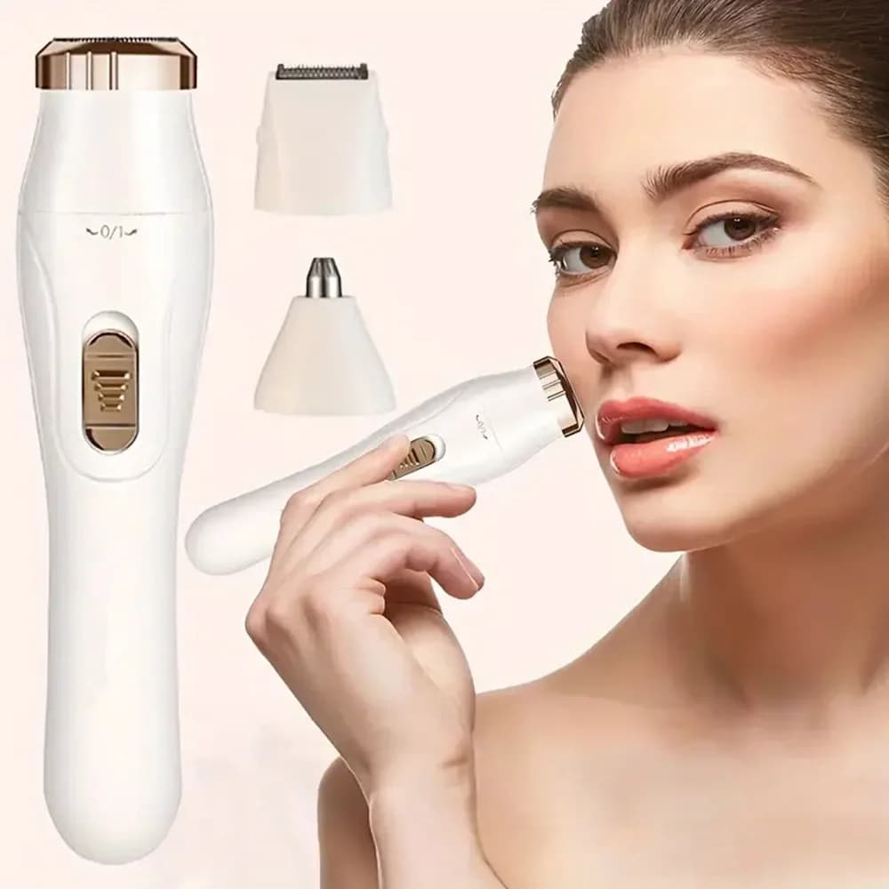 Set 3 in 1 per la cura di sopracciglia, orecchie, naso e barba, trimmer, rasoio, ricaricabile tramite USB