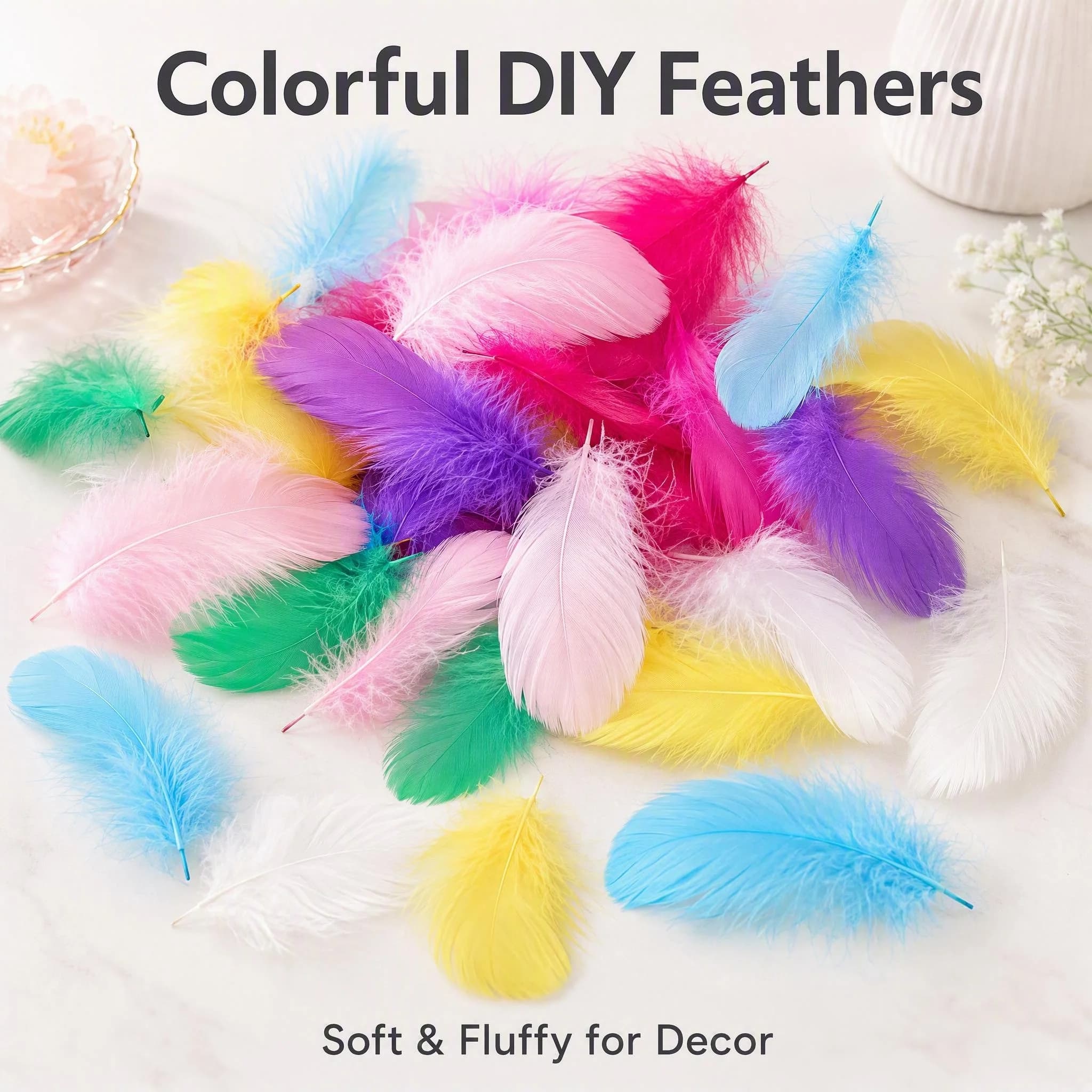 6-12cm Colorful Dyed Goose Feathers Feather Plumes DIY Dream Catcher Gift Box Ball Party Wedding Craft Decoration Supplies