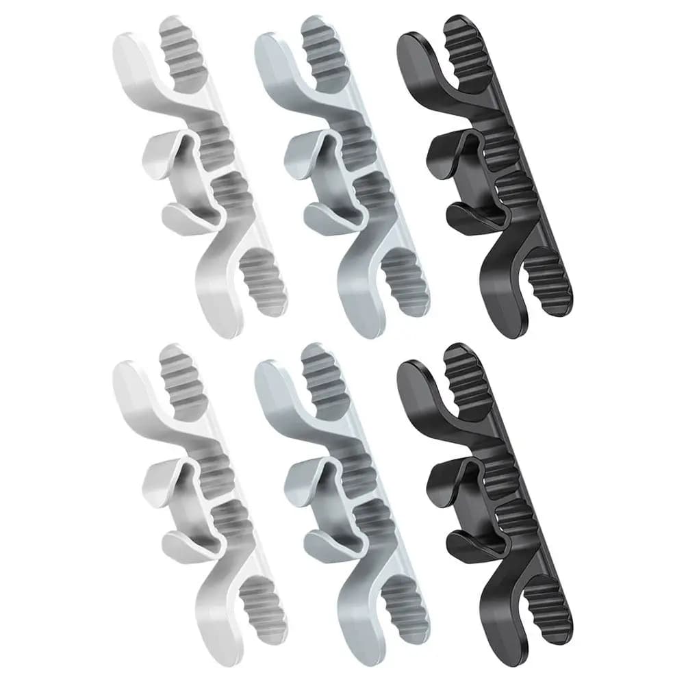 6Pcs Adhesive Kitchen Appliance Cord Organizer Wire Holder Multipurpose Stick-on for Air Fryer Coffee Maker Blender