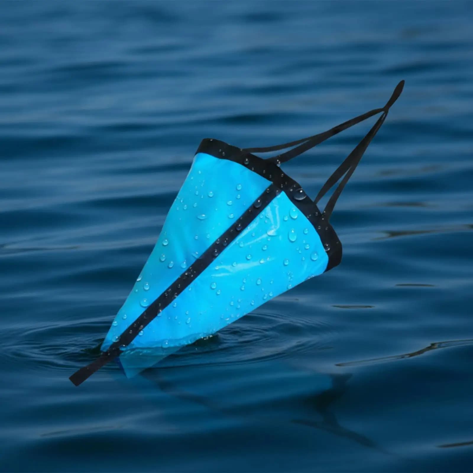 Small Boat Inflatable Anchor Floating Drag Sock Foldable PVC Marine Accessory with Rope for Kayak Watercraft Stabilizer Gear