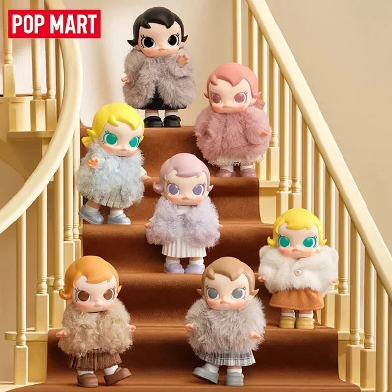 POP MART Baby Molly Winter Fit Check Series Blind Box Figura anime Simpatico ornamento da tavolo Regalo bambola giocattolo misterioso