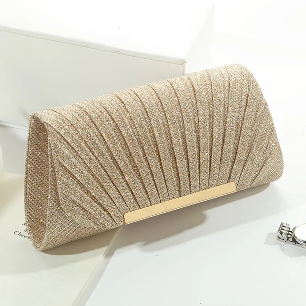 Pochette da sera da donna pochette da giorno in cristallo femminile borsa da sposa banchetto per feste pochette in argento oro nero borsa a tracolla con paillettes