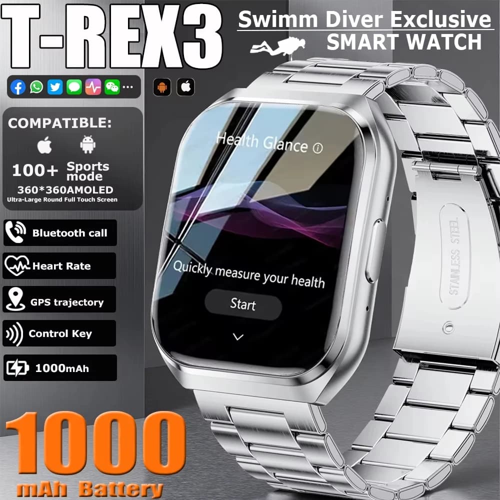 New MT66 Global Version Smartwatches Men Women HD AMOLED Screen Heart Rate Waterproof Bluetooth Call GPS Track Sport Smart Watch