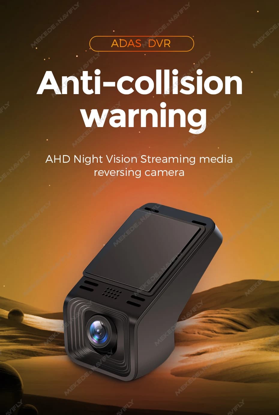 MEKEDE Full HD 1080P Car ADAS DVR Dash Camera Videoregistratore automatico grandangolare SD USB per lettore autoradio Android