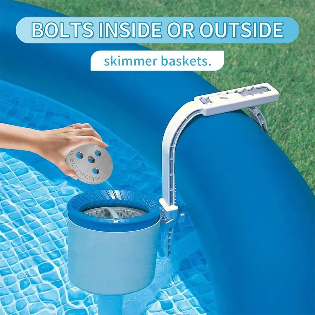 Anti-Electrolysis Weight Pool Skimmer Weight Zinc Anode Plate for Salt System Swimming Pools Against Corrosion and Electrolysis