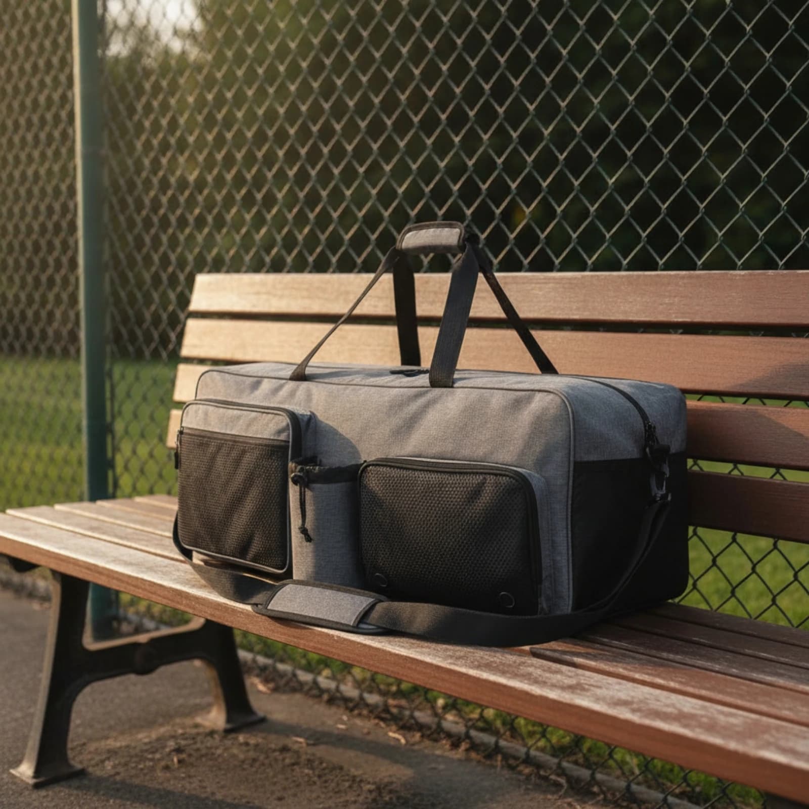 Tennis Bag with Shoe Compartment Large Capacity Tennis Duffel Bag Reinforced Water-Resistant for Athletes, Travel