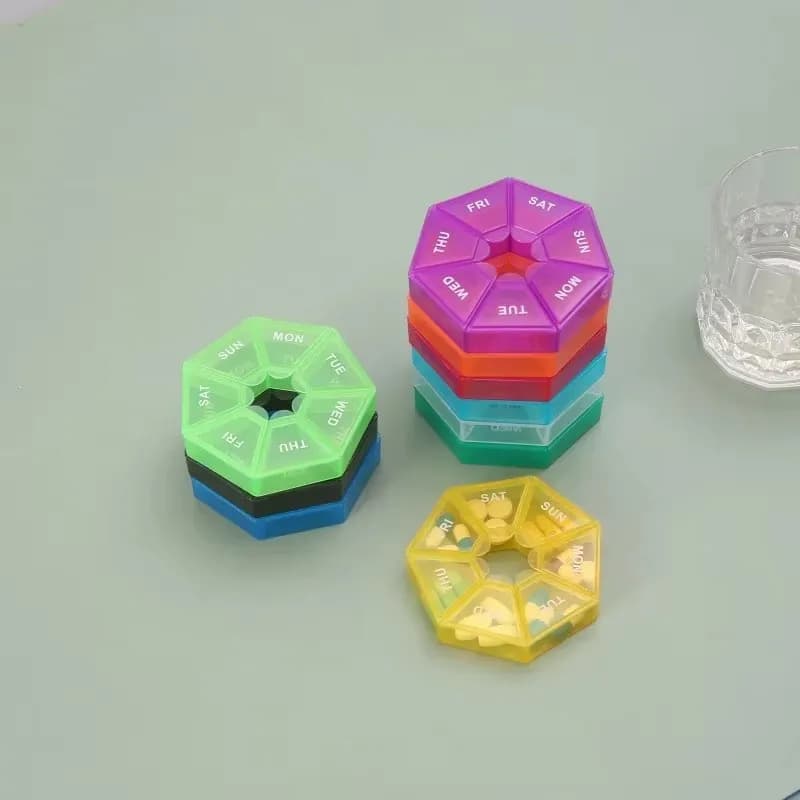 1/2/3/5 portable pieces 7 days weekly pill holder travel medicine for daily pills easy to carry vitamin management for home travel