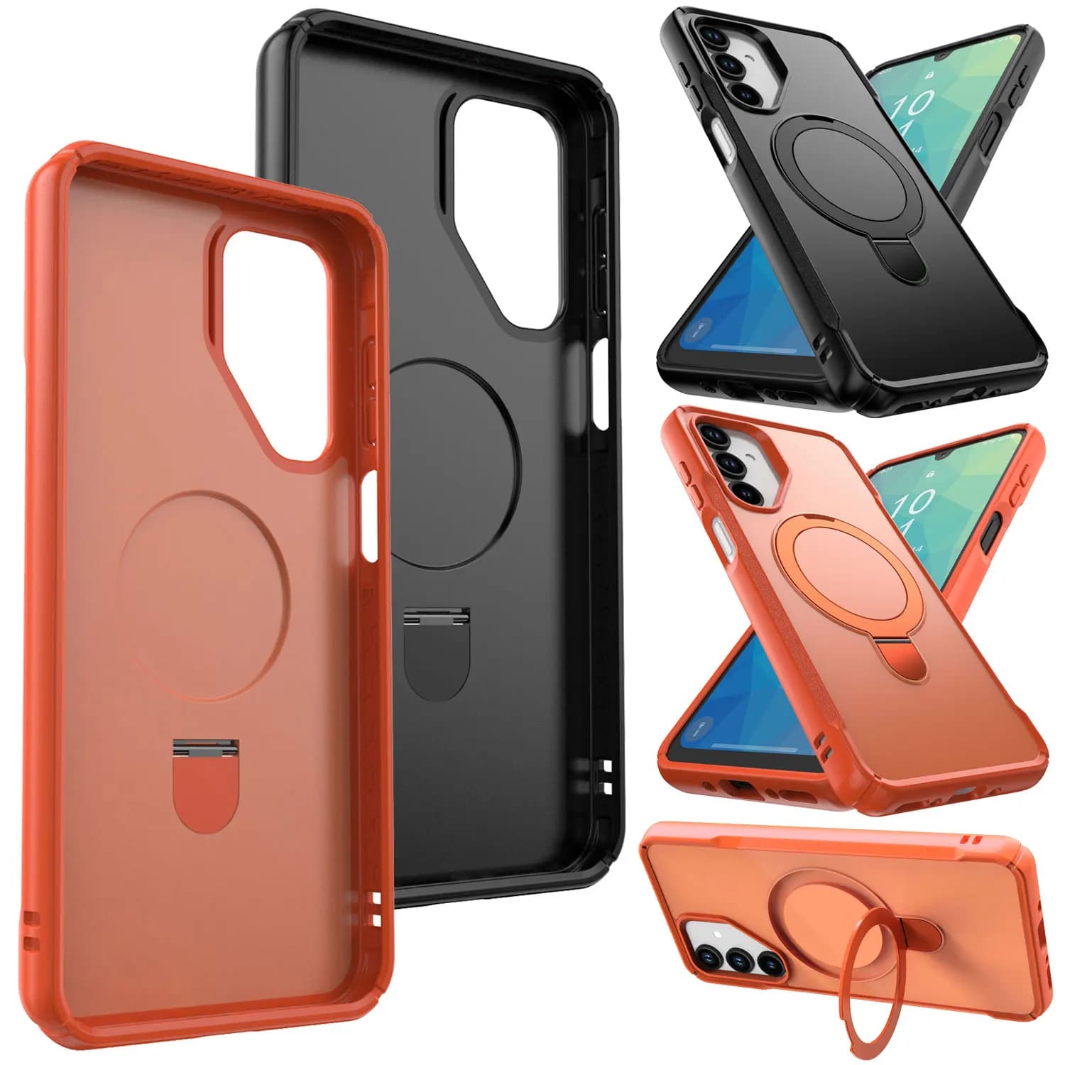 Per Samsung Galaxy A16: Custodia Protettiva Antiurto Sottile e Robusta con Anello Magnetico e Supporto Integrato