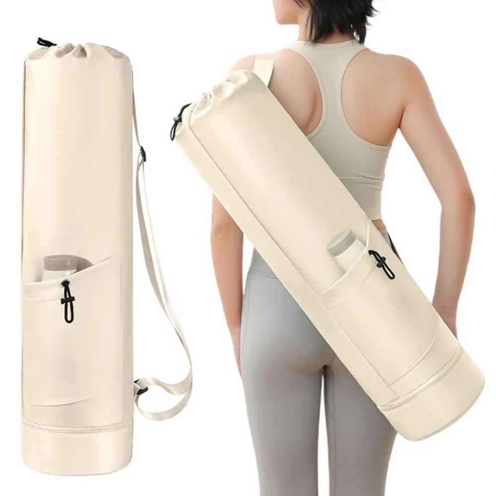 Large Capacity Yoga Mat Storage Bag Adjustable Strap Drawstring Fitness Mat Carrier Waterproof Multifunction Gym Yoga Bag