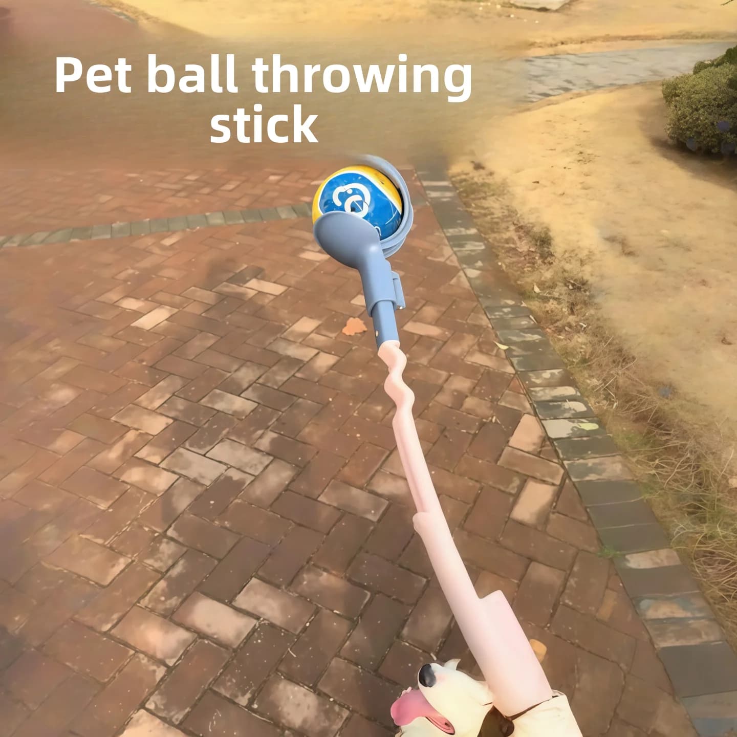Pet Thrower Retractable Ball Thrower Dog Interactive Training Non-Dirty Hands Tennis Educational Toys Fun Interaction