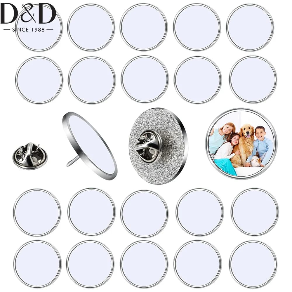 10 pezzi di spille vuote per sublimazione distintivo per bottoni fai da te spille di base vuote per sublimazione per gioielli artigianali fai da te che realizzano forniture per risvolti