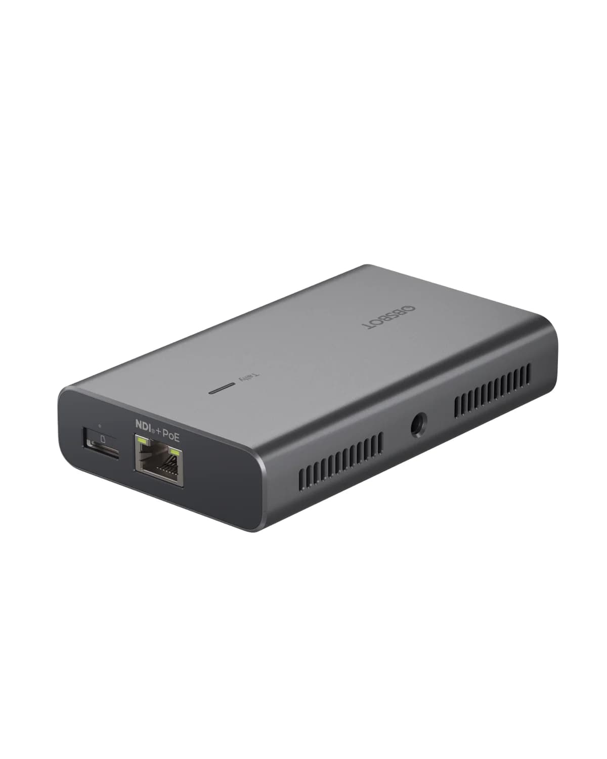OBSBOT Adapter from UVC to NDI, USB-C Converter to NDI, PoE Support and Micro SD Card, Compatible with Webcam Series and Other Devices