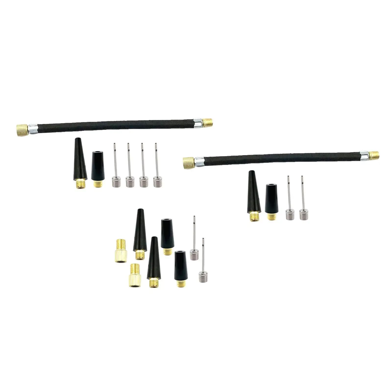 Multi Function Bike Valve Adapter Needle Set with Air Pump Nozzle Kit for Bicycle Tire Inflator Ball Inflatables