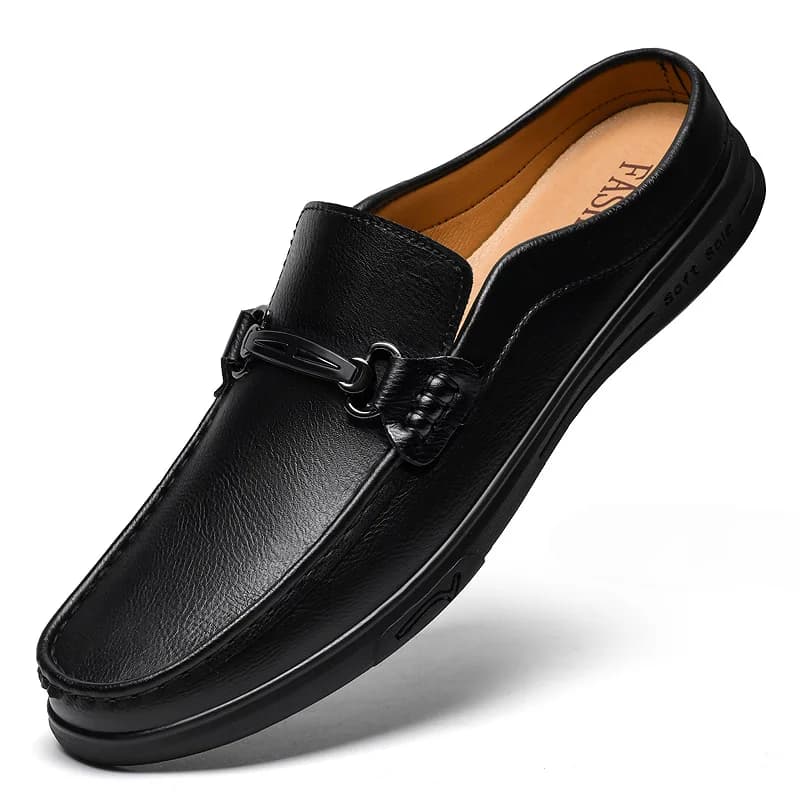 Mocassini da Uomo in Pelle Taglie Grandi 49 50 51, Slip-On Senza Tallone, Scarpe Casual da Guida, Designer Italiano