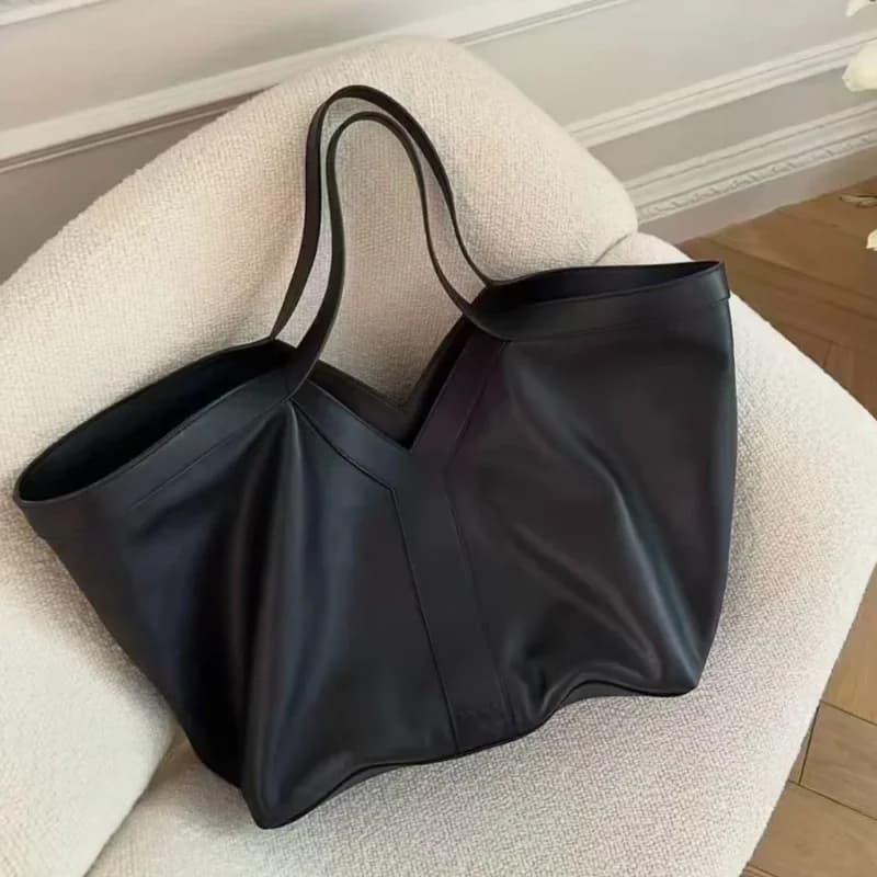 Women's pouch with woven Y-shaped basket Bag with upper handle Large straw portable bag Summer beach bag for parties Shopper
