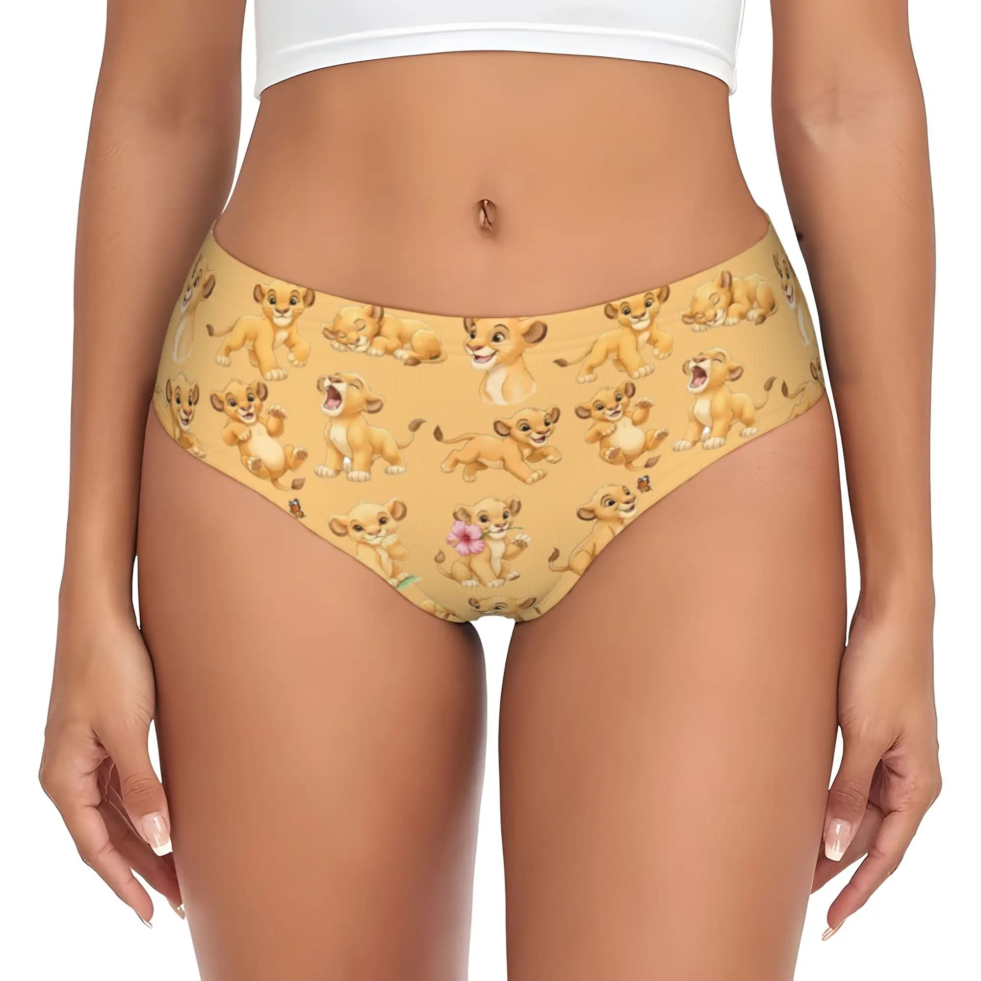 Custom Womens The Lion Cartoon K-Kings Panties Underwear Female Comfort Anime Briefs Underpants
