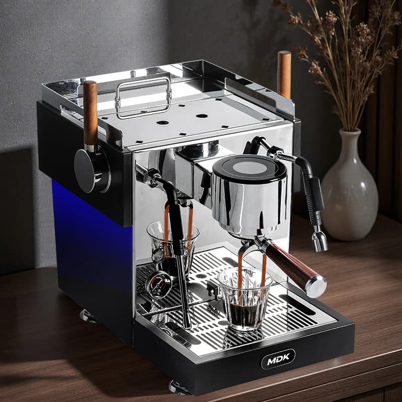 MDK Macchina per caffè espresso commerciale in acciaio inossidabile MC-11T E61 Testa di gruppo elettrica all-in-one programmabile Supporto francese per camper