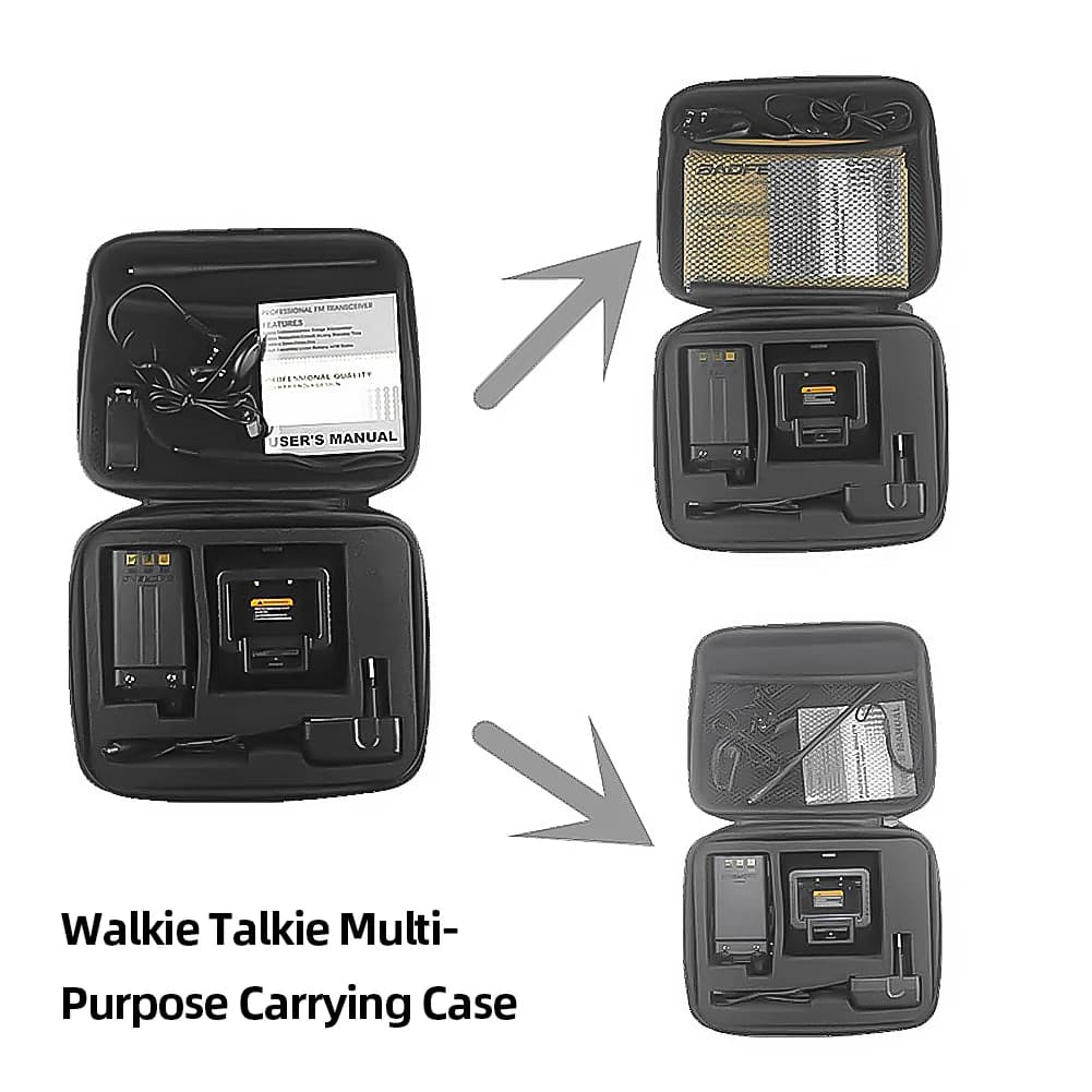 Anti-shocket EVA transport case with walkie-talkie pocket, hunting bag for BAOFENG UV-5R UV-5RE PLUS TYT TH-F8