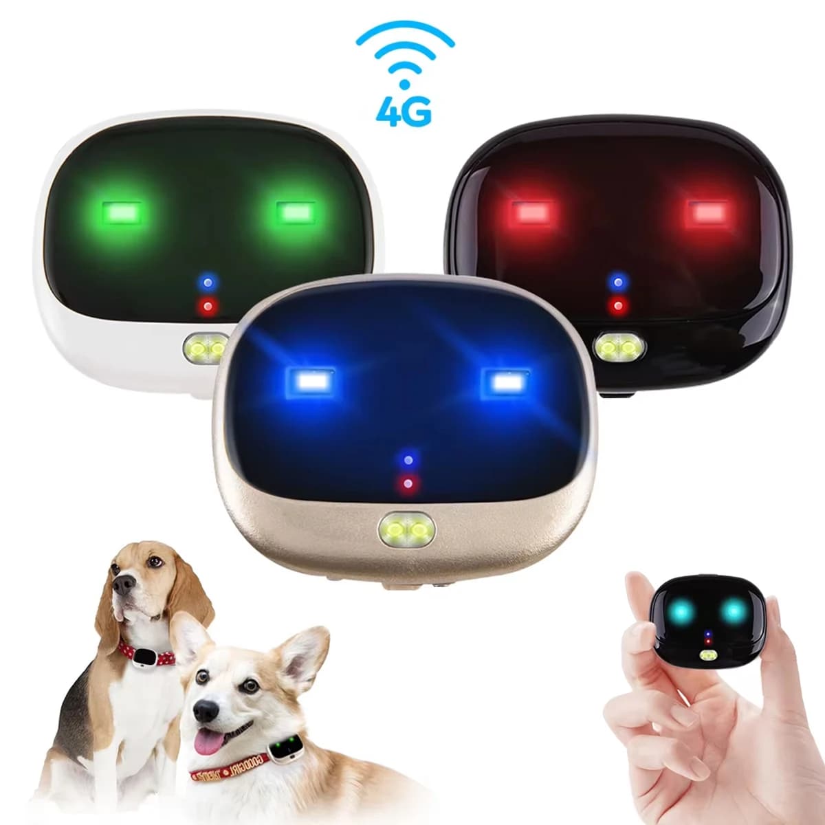 4G Impermeabile Gps Tracker Pet LED Rolling Light Anti Perdita Mini Gps Localizzatore Collare Tracker per Cani Standby Lungo Accessori per Gatti