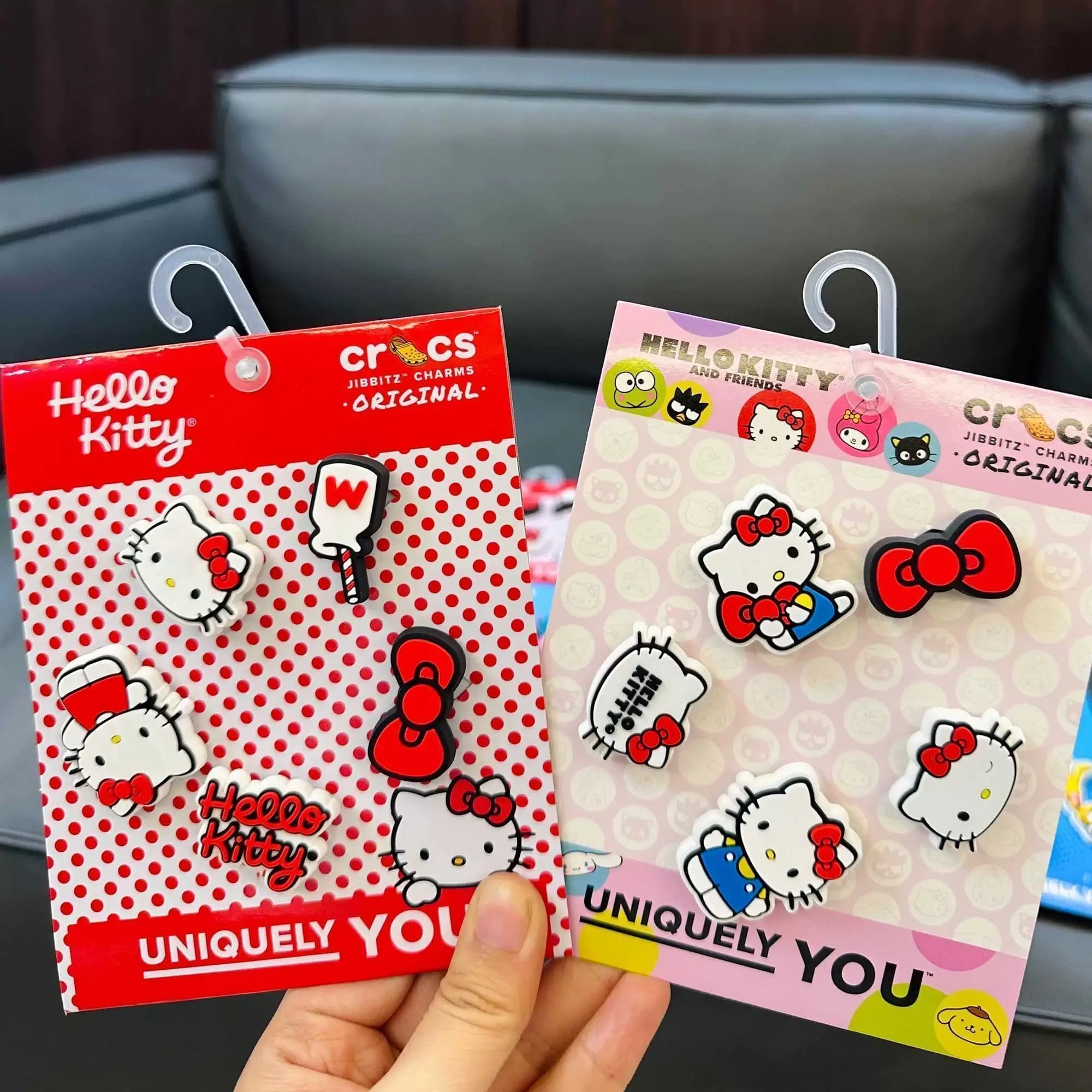 Accessori Decorativi per Scarpe Crocs a Forma di Fiore Hello Kitty, Fibbia Decorativa Cartoon KT Cat Fai-da-Te