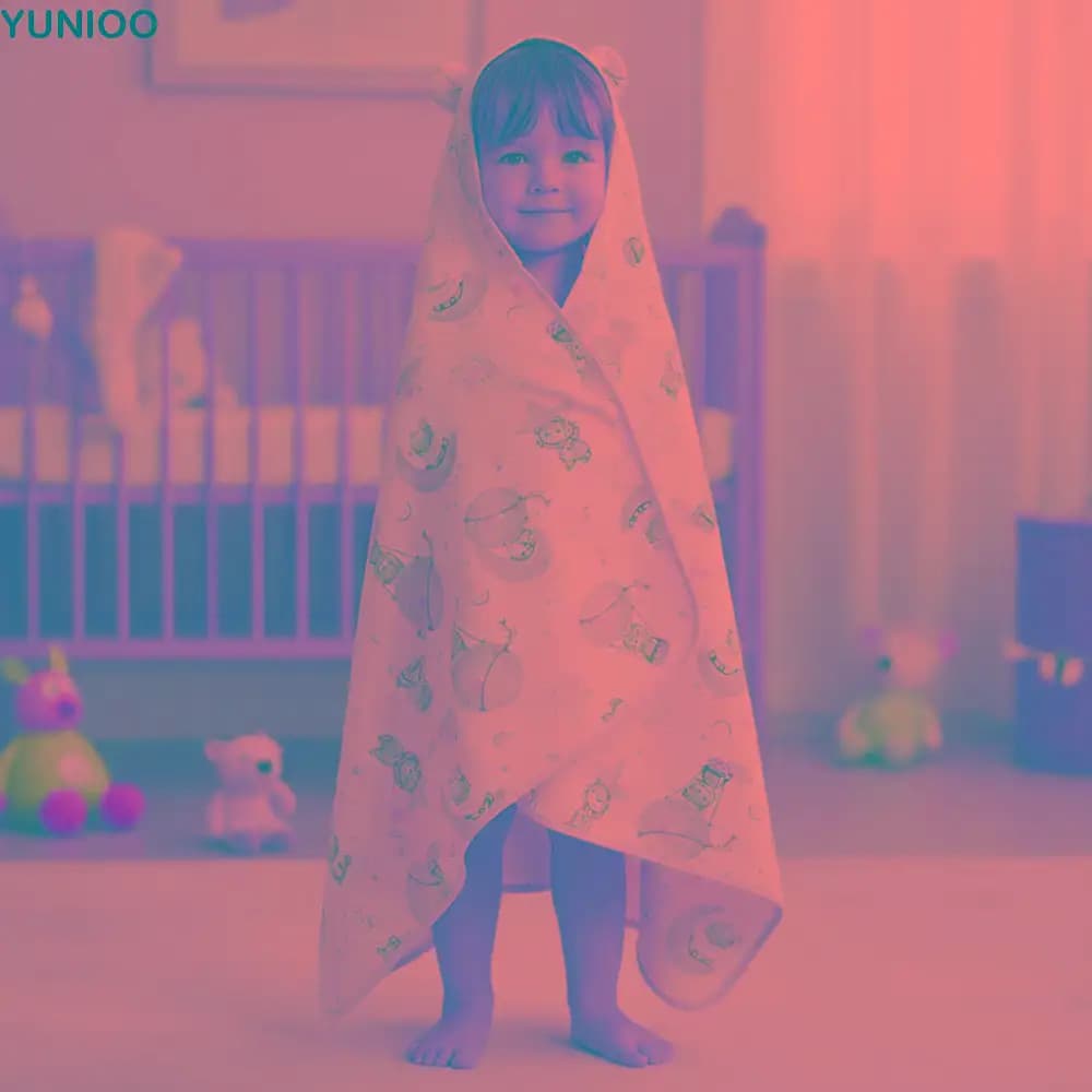 Accappatoio carino bambino mantello con cappuccio asciugamani cartone animato stampato morbida garza coperta avvolgente pulcino di coniglio accappatoio per bambini neonato