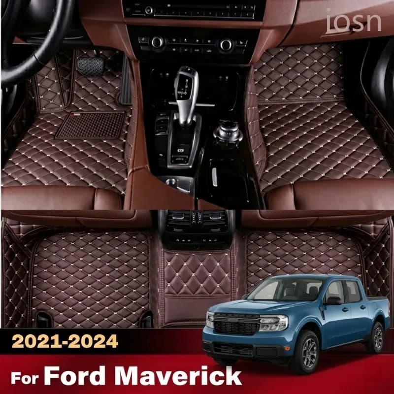Car Floor Mats for Ford Maverick 2021-2024 Full Coverage Styling Carpets Waterproof Rugs Diamond Auto Foot Pads Accessories