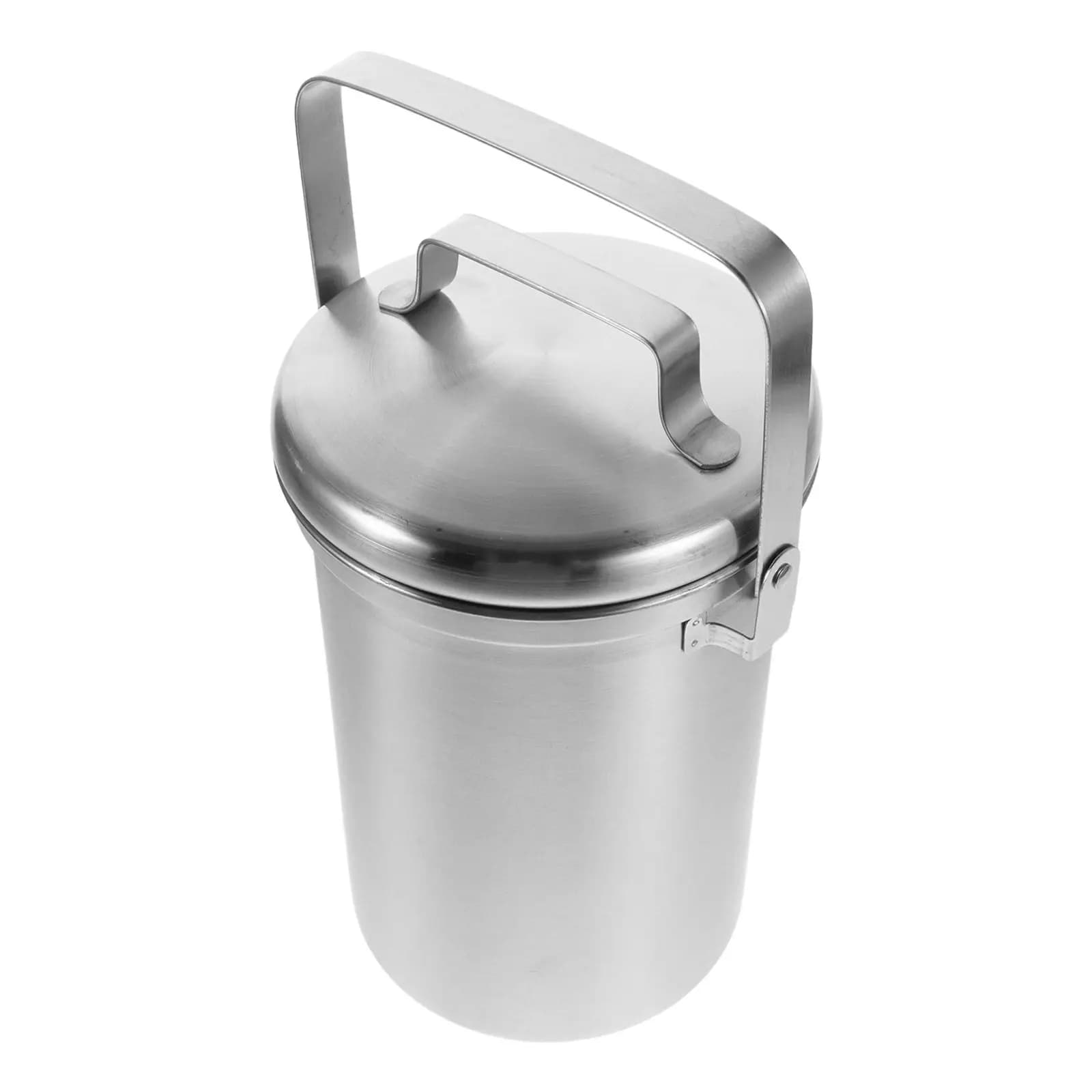 Contenitore per Compost da Cucina in Acciaio Inox 3L, Bidone per Rifiuti Alimentari da Interno con Coperchio e Manico, Antiodore