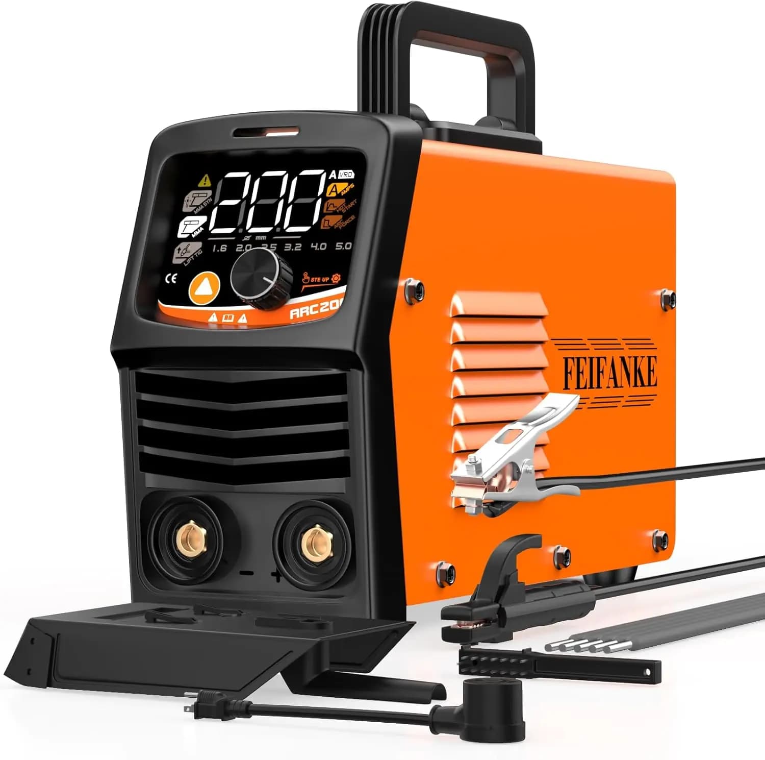 Saldatrice a Elettrodo 110V/220V 200A, Saldatrice Inverter 2-in-1 ARC/Lift TIG con Controllo Sinergico, Display LED, Hot Start e Arc Force
