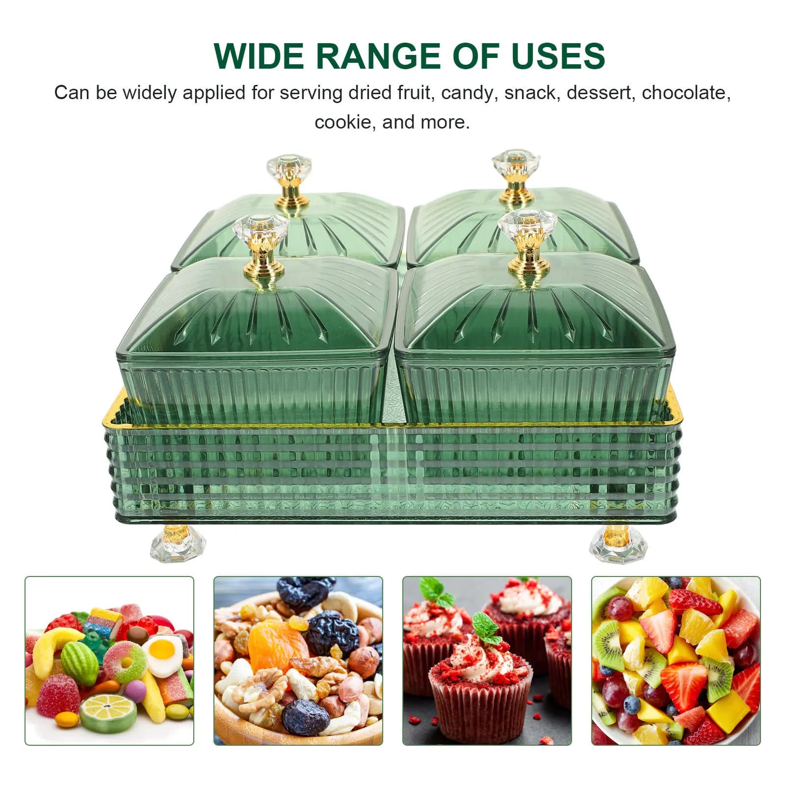 1Set Modern Ps Snack Plate with Tray for Candies Nuts Dried Fruit Dessert Serving Dish Household Desktop Food Organizer Creative