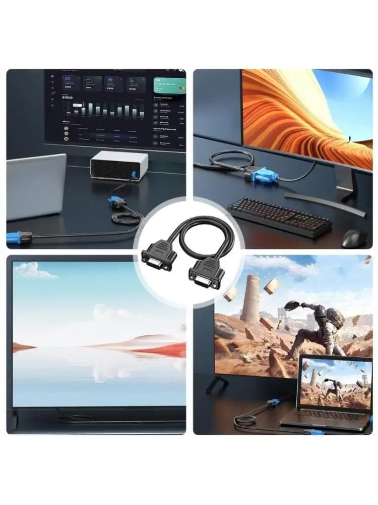 Cavo video VGA Plug and Play 652F Cavo da femmina a femmina per sistemi home theater