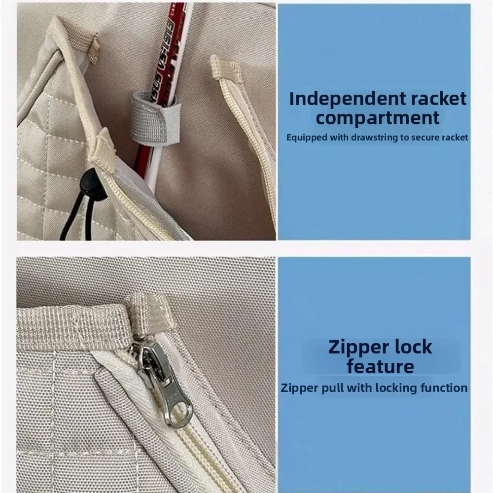 Sports Tennis Badminton Racket Bag Large Capacity Nylon Racquet Sport Bag Separated Shoe Compartment Tenis Backpack