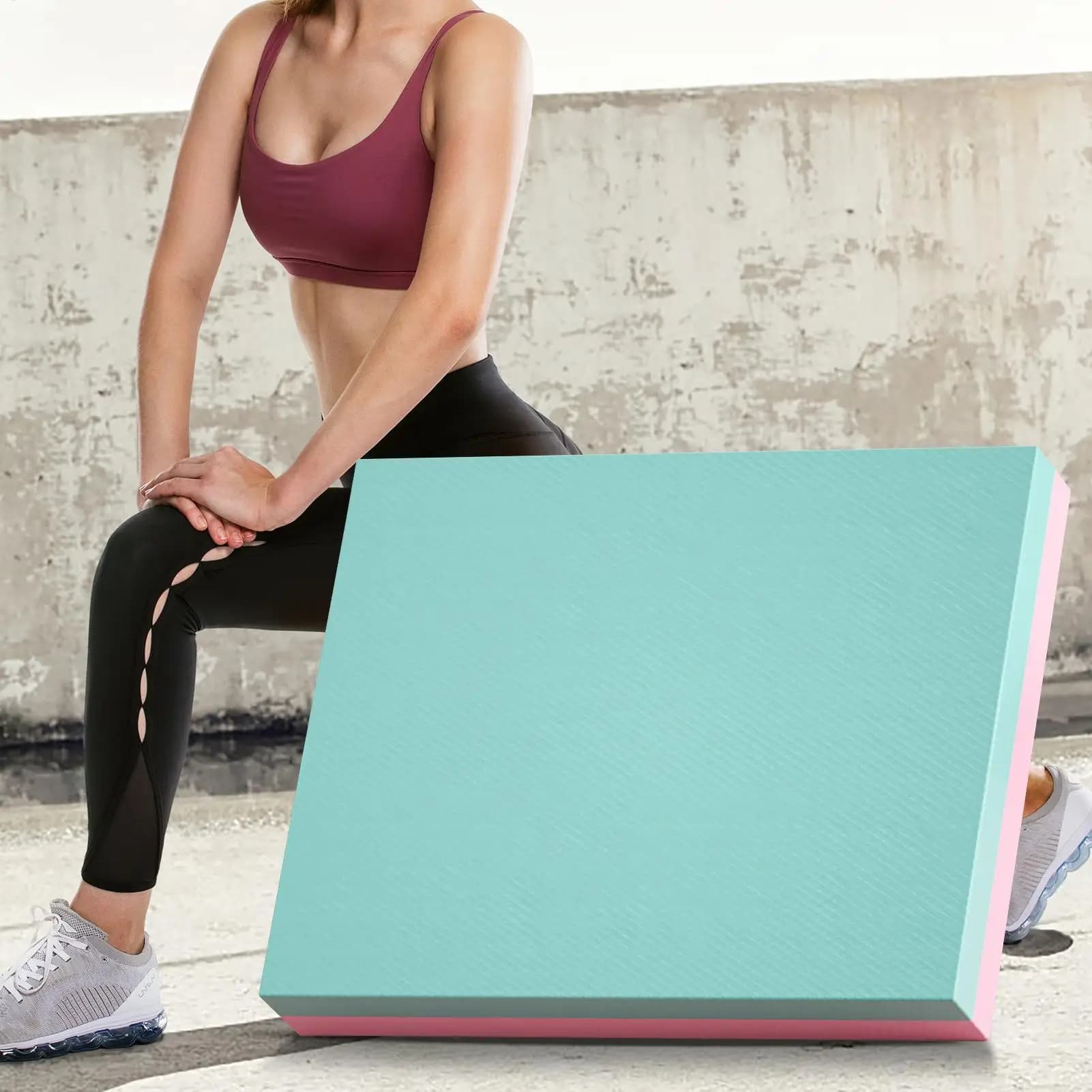 Anti-slip knee brace Yoga training support for elbow for men Woman Tablets Ab Rollers Daily extension Routine Flooring