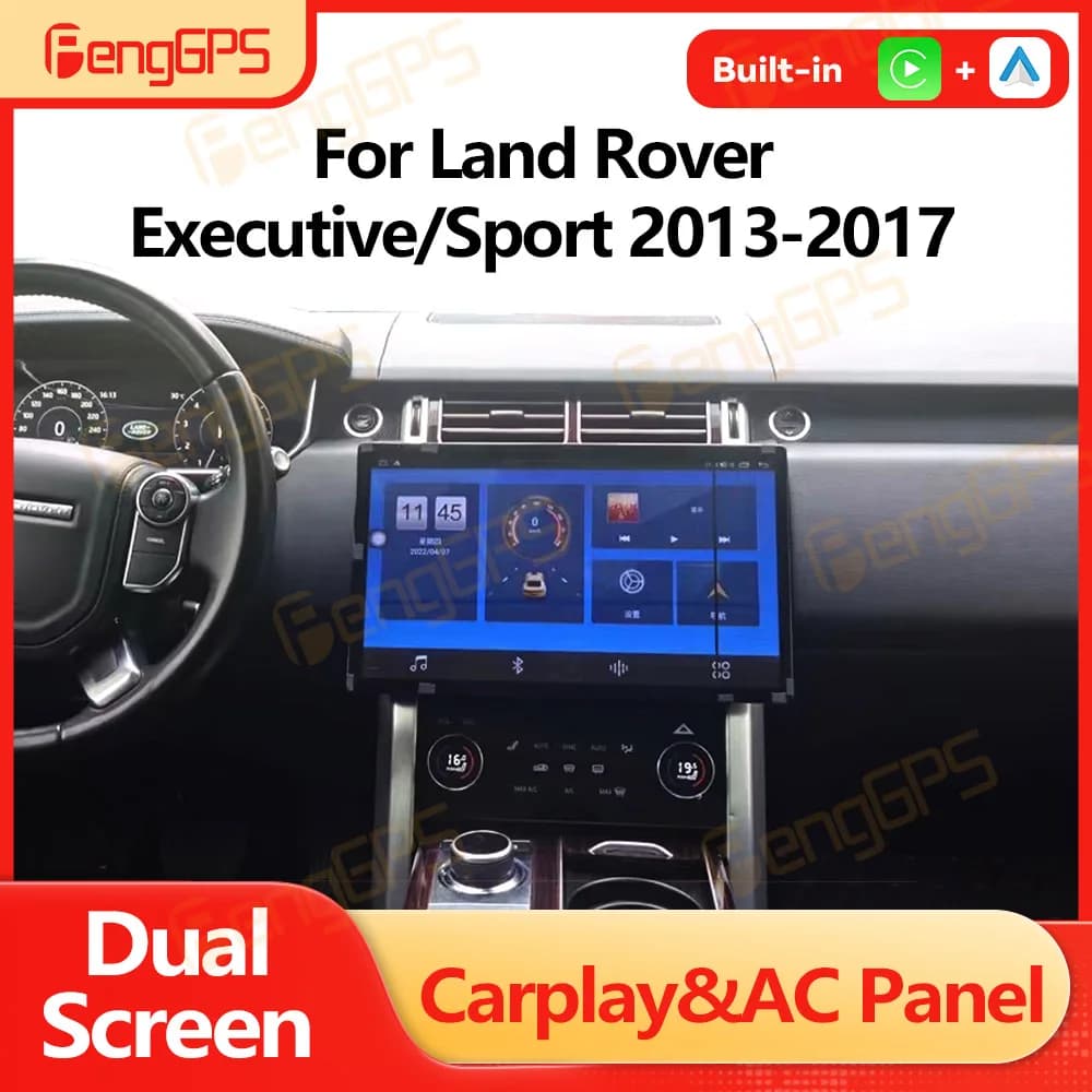 15.6 Inch PX6 Car Radio Carplay For Land Rover Executive Sport 2013-2017 AC Display LCD Climate Board Auto Vedio Stereo Headunit
