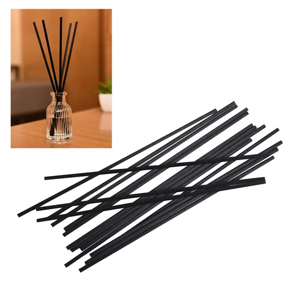 50Pcs Aroma Diffuser Reed Sticks Fiber Rod Black 3Mm Diameter 25Cm Long Aroma Duiffuser Replacement Rattan Rod Relaxing Air