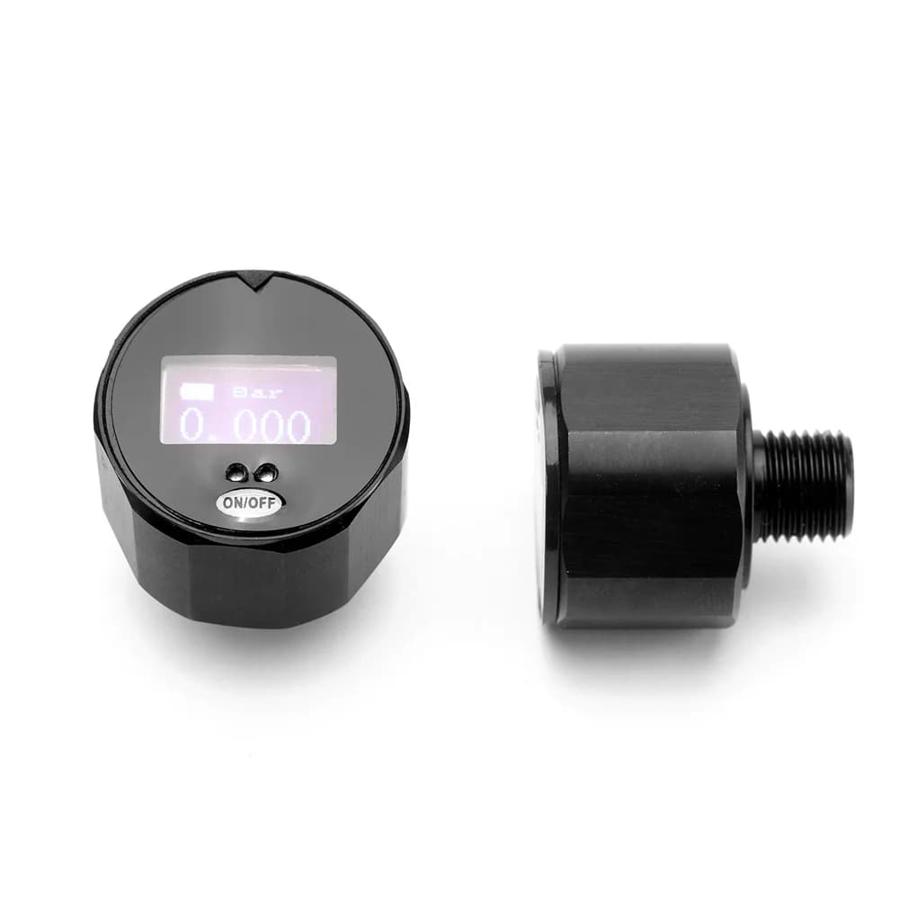 High Precision 25mm Dial Digital Pressure Gauge 1'' Manometer 400Bar 6000PSI With 1/8''BSP(G1/8'') ,M10, M8 Thread