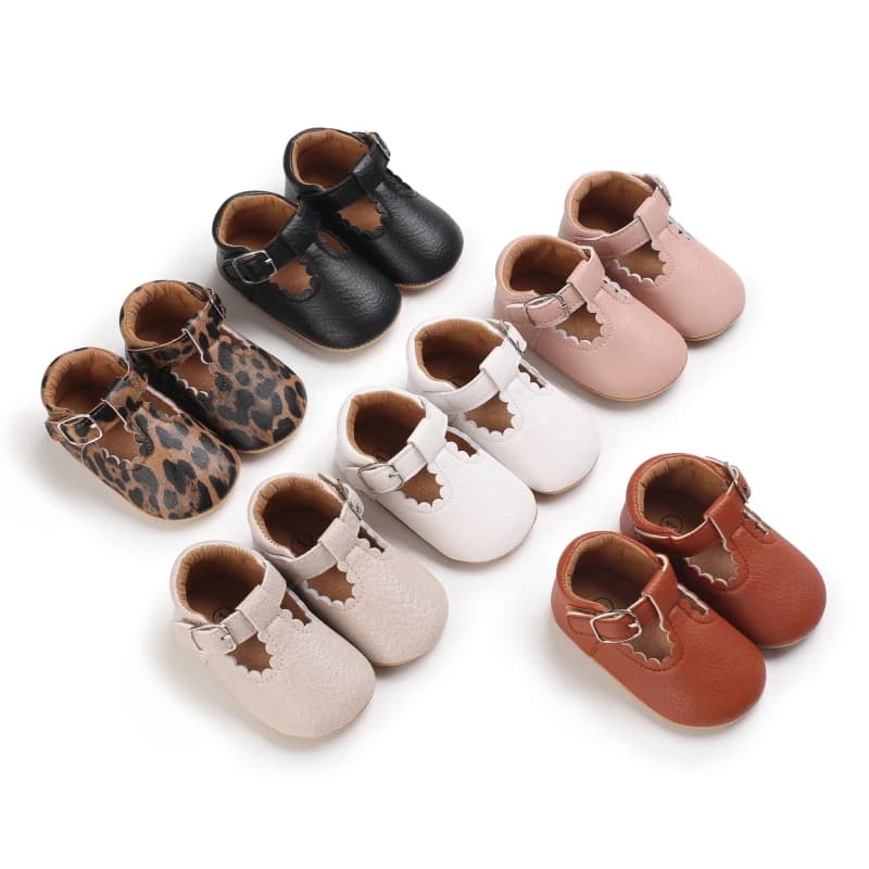 Scarpe da bambino Scarpe da ragazza in pelle a righe classiche Scarpe da bambina multicolori Suola in gomma antiscivolo Primi camminatori Mocassini per neonati
