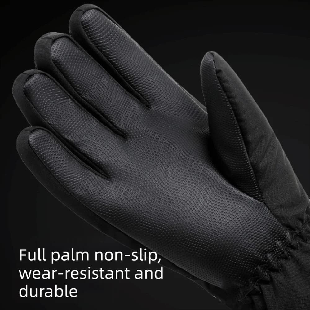 Professional Waterproof Ski Gloves Fleece Lined Windproof Motorcycle Gloves Non-slip Adjustable Cuff Snow Gloves Women