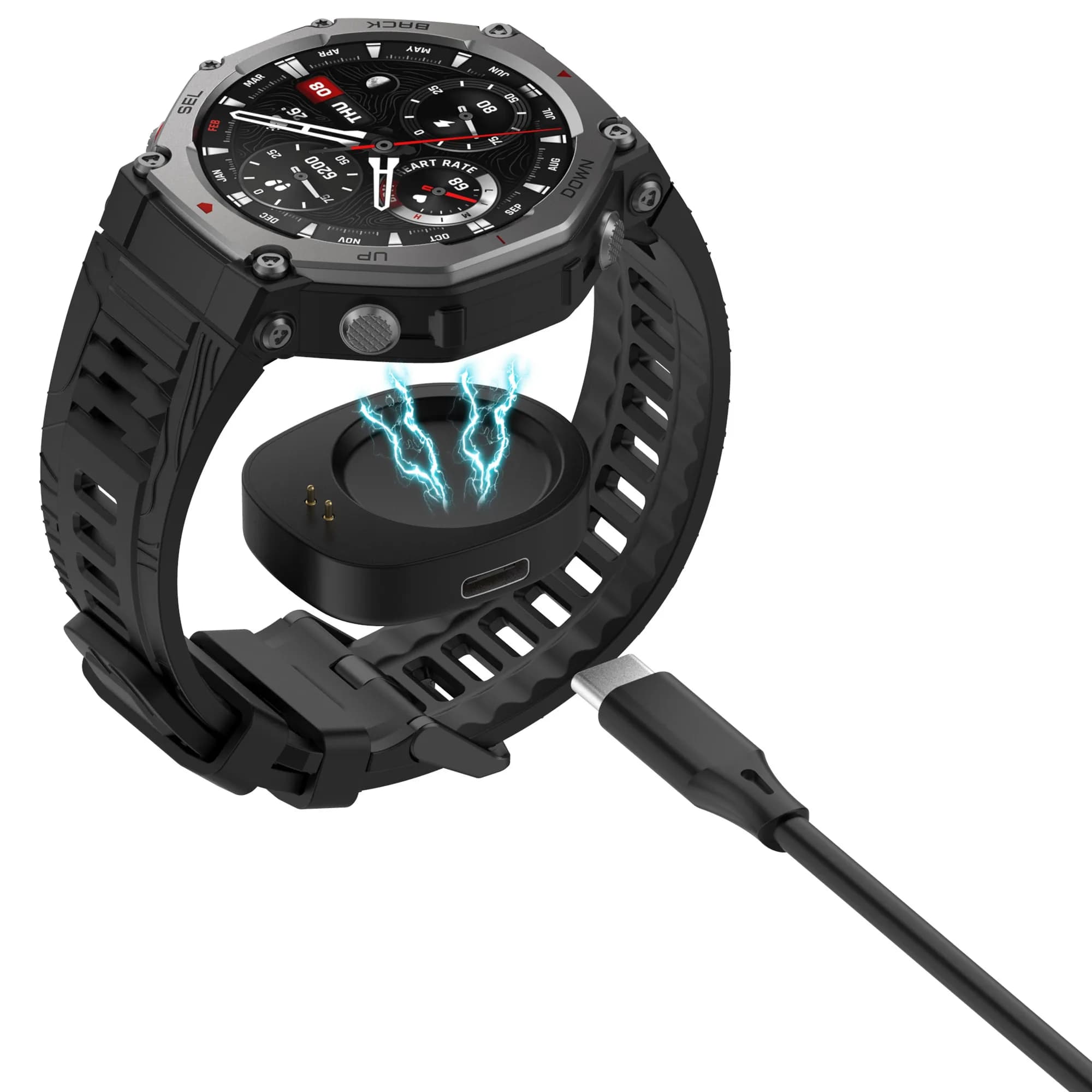 Dock di ricarica T-Rex 3 per convertitore Amazfit T Rex 3/Adattatore di ricarica magnetico per caricabatterie Smartwatch Amazfit Balance A2286 (senza cavo)