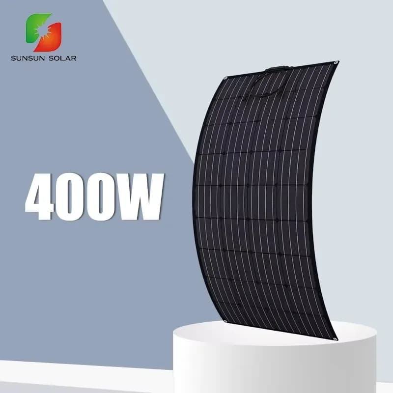 400W 420W Extra Strength Lightweight ETFE Flexible Solar Panels Semi Monocrystalline Silicon for Balcony & Camping
