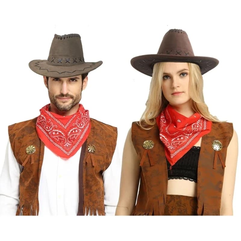 Costumi Classici da Mucca con Cappello, Gilet e Sciarpa, Comodi da Indossare per Uomini e Donne, per Feste di Halloween e Cosplay